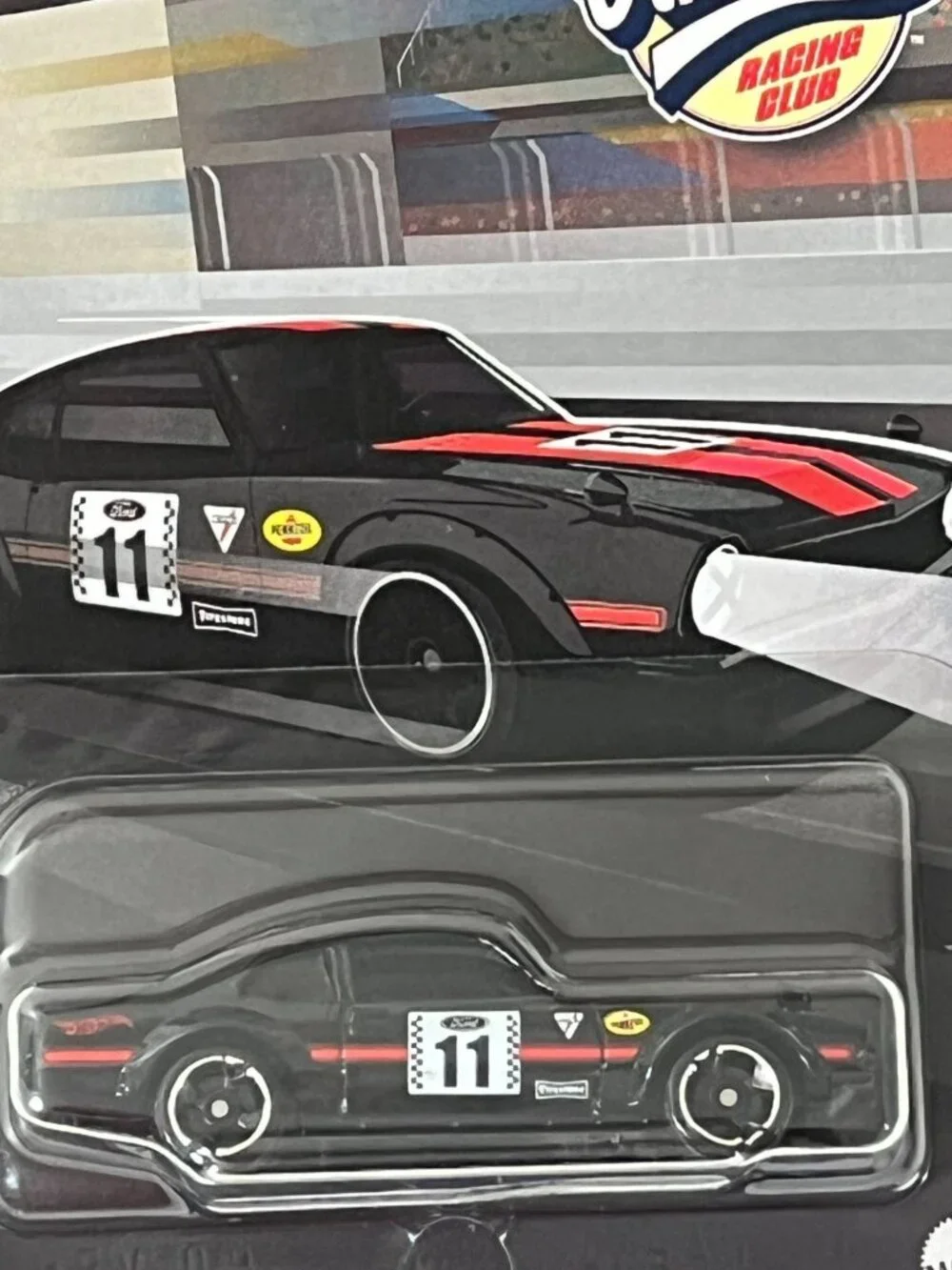 Hot Wheels Custom Ford Maverick Vintage Racing Club 4/5 Black Muscle Car NOC